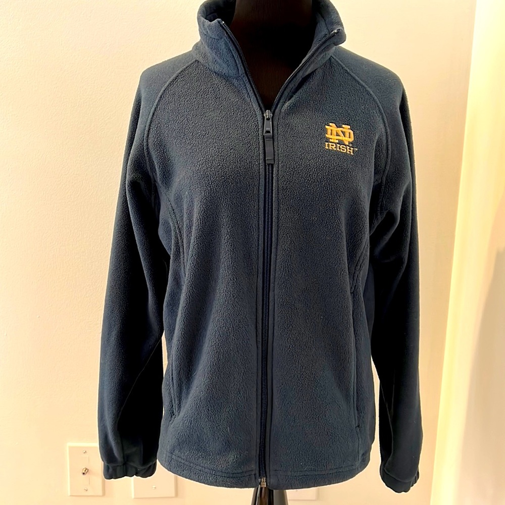 Notre Dame Columbia blue fleece zip up jacket